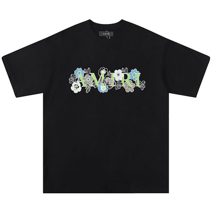 AMIRI flower letter logo print T-Shirts AMIRI