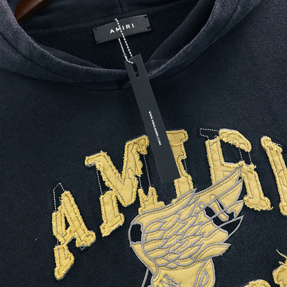 AMIRI Logo-Appliquéd Distressed Cotton-Jersey Hoodies AMIRI