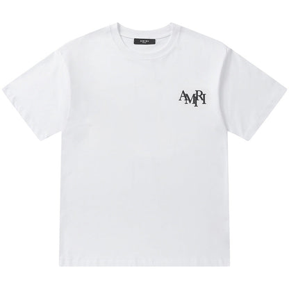 AMIRI  Crystal Embellished Champagne Logo T-Shirts AMIRI