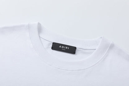 AMIRI  Crystal Embellished Champagne Logo T-Shirts AMIRI
