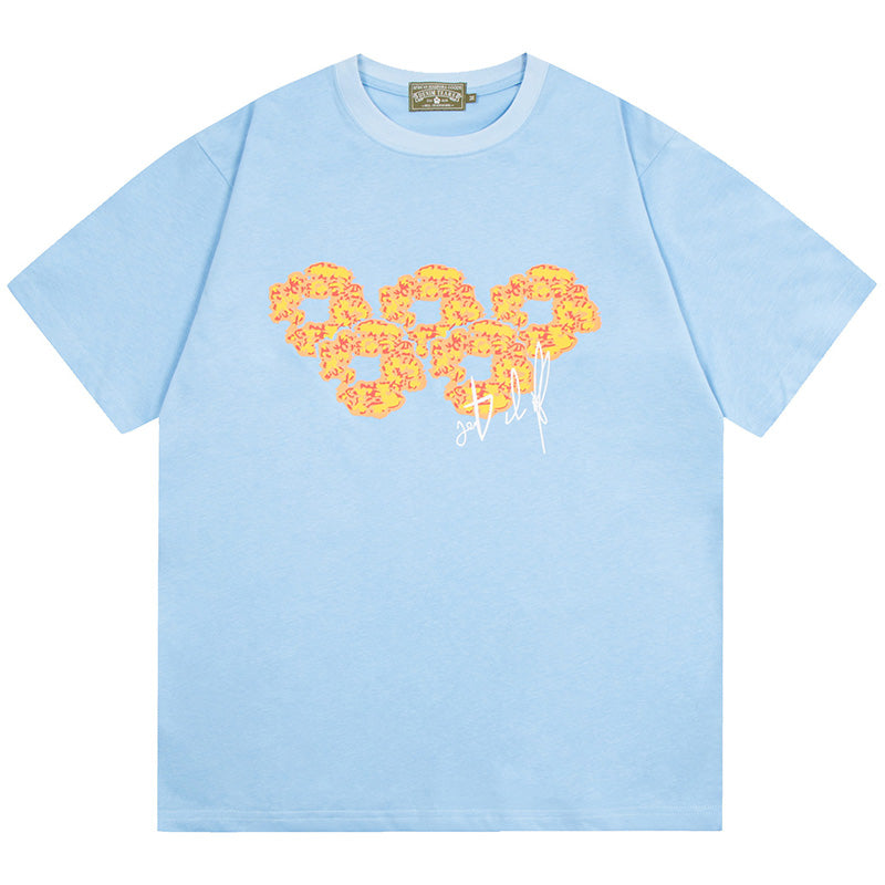 Denim Tears Flame Print Kapok T- Shirts DENIM TEARS
