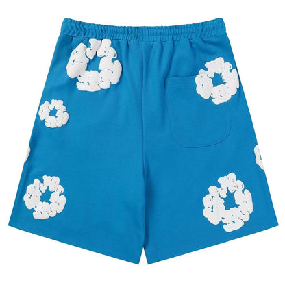 Denim Tears The Cotton Wreath Shorts Blue DENIM TEARS