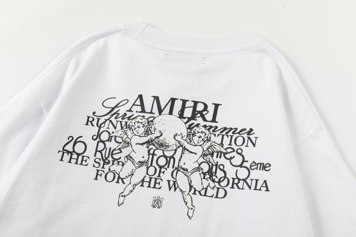 AMlRl Crew Neck Unisex Street Style Plain Cotton T-Shirt AMIRI