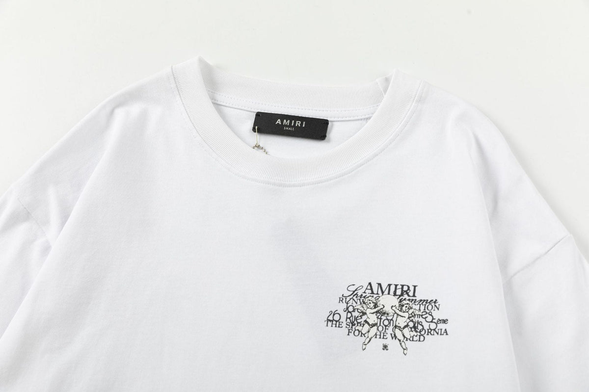 AMlRl Crew Neck Unisex Street Style Plain Cotton T-Shirt AMIRI