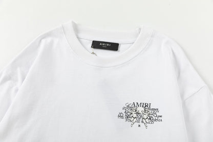 AMlRl Crew Neck Unisex Street Style Plain Cotton T-Shirt AMIRI