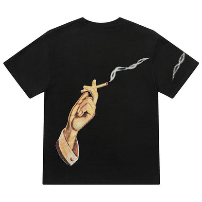 Amiri Smoke Embellished Crewneck T-Shirt AMIRI