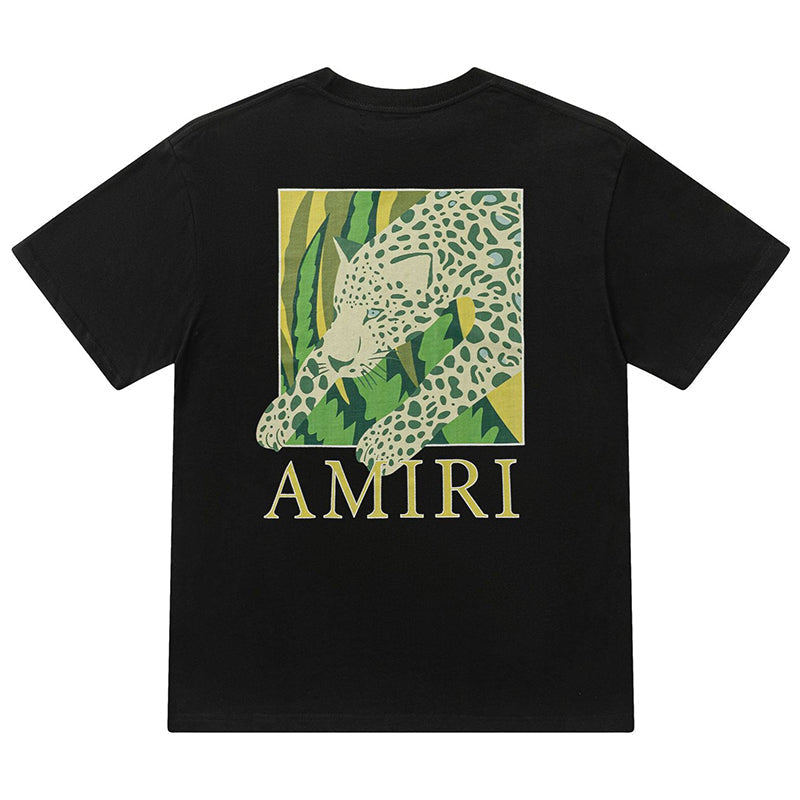 Amiri Men's Black Leopard T-shirt AMIRI