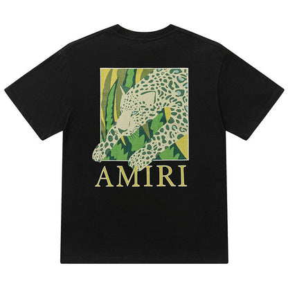 Amiri Men's Black Leopard T-shirt AMIRI