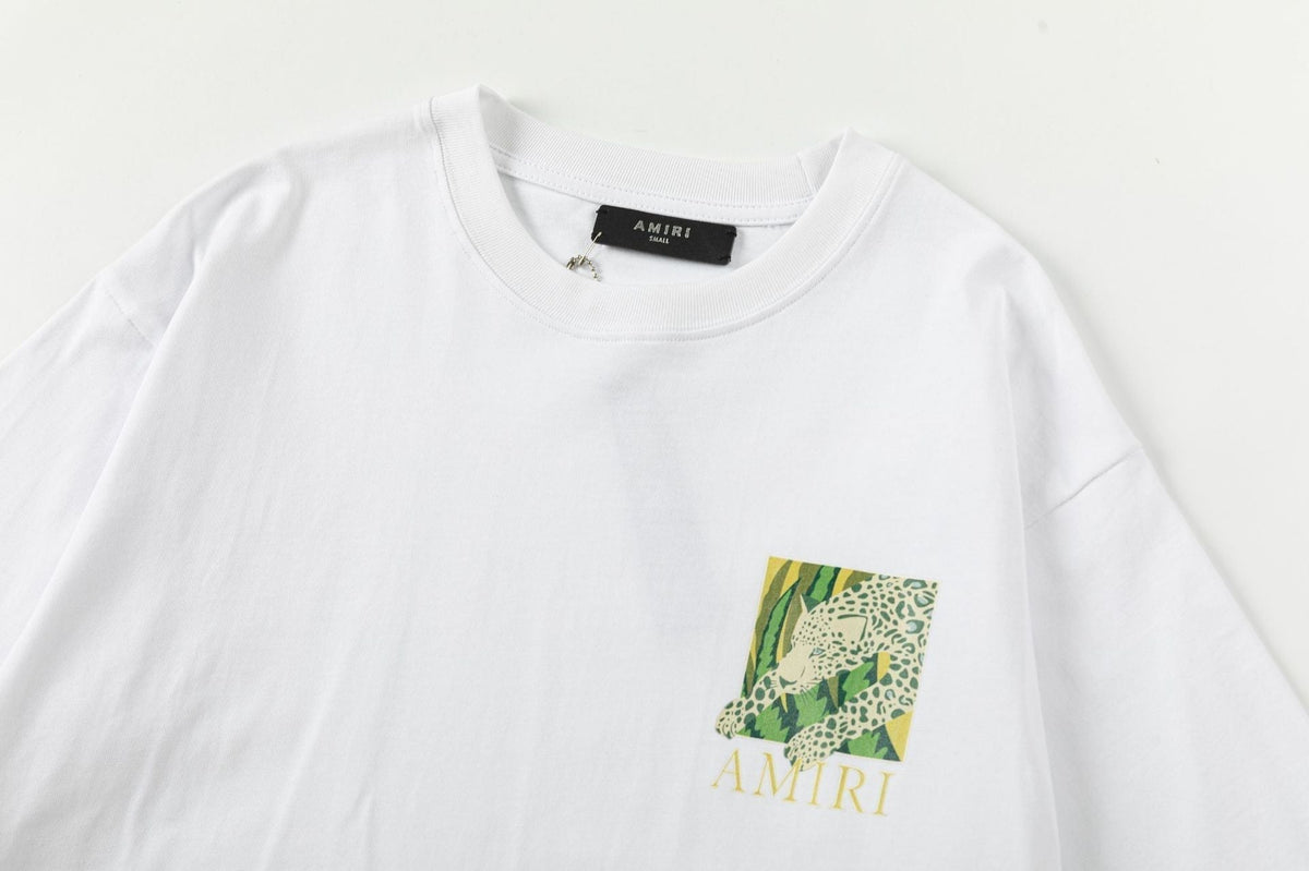 Amiri Men's Black Leopard T-shirt AMIRI