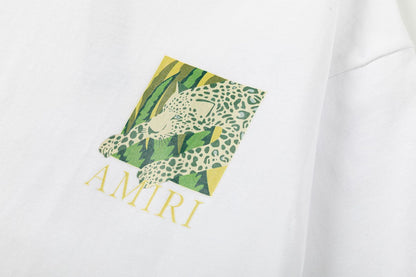 Amiri Men's Black Leopard T-shirt AMIRI