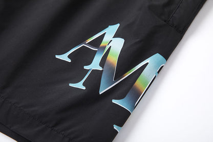 AMIRI Street Style Logo Swim Shorts AMIRI