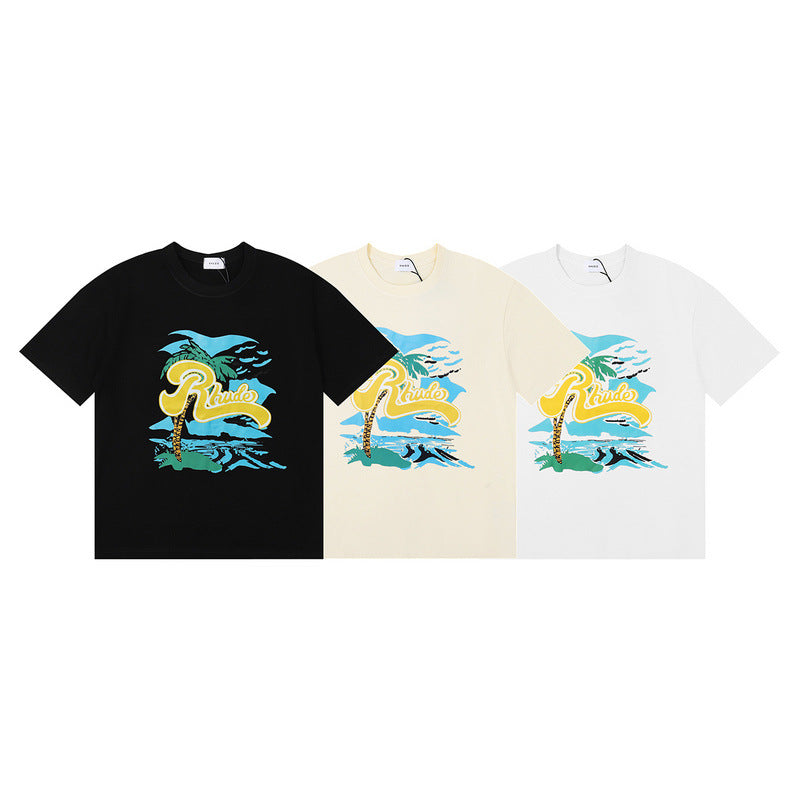 RHUDE REGATTA PALM T-Shirts RHUDE