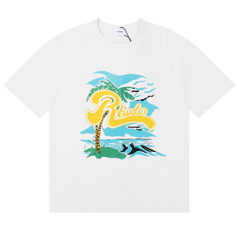 RHUDE REGATTA PALM T-Shirts RHUDE