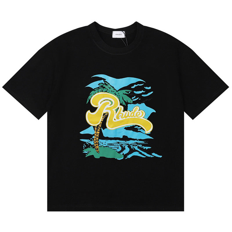 RHUDE REGATTA PALM T-Shirts RHUDE