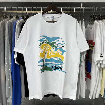 RHUDE REGATTA PALM T-Shirts RHUDE