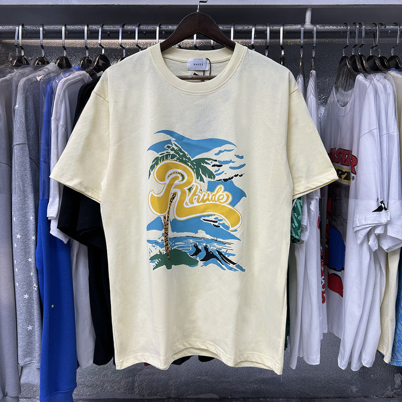 RHUDE REGATTA PALM T-Shirts RHUDE