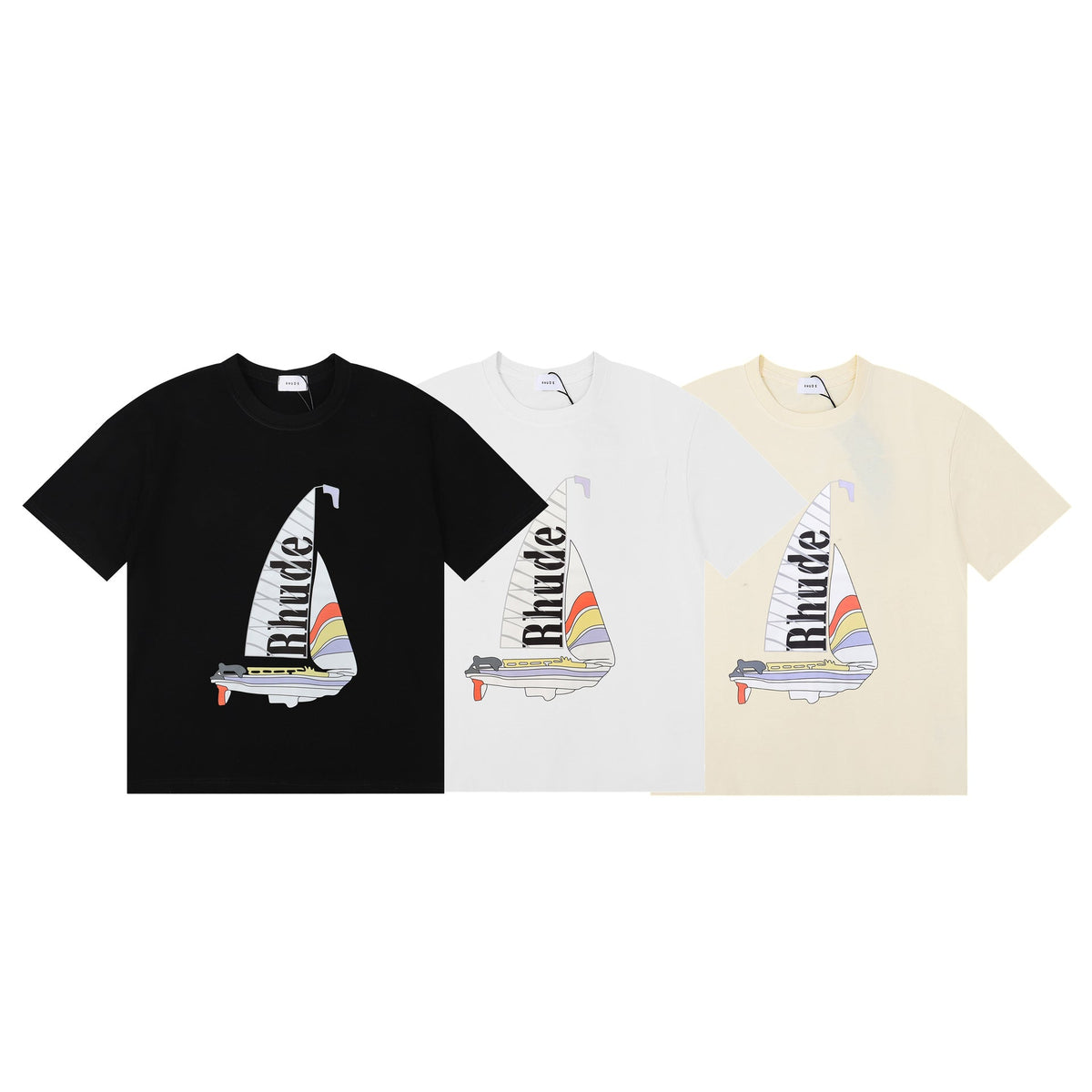 RHUDE Catamaran Champion Cotton T-Shrit RHUDE