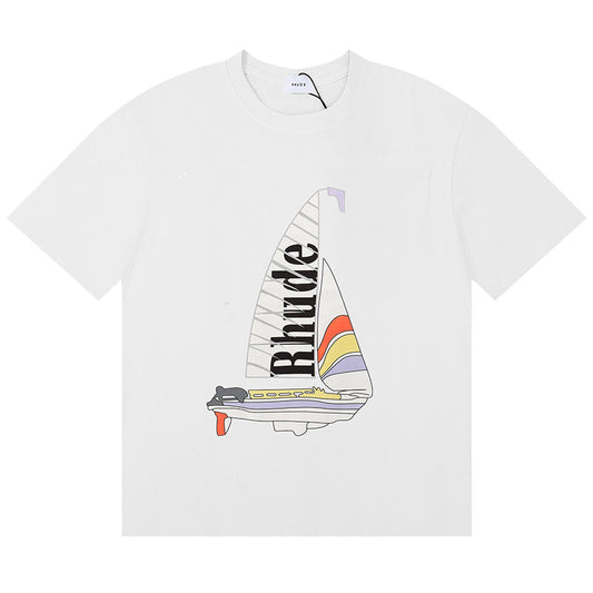 RHUDE Catamaran Champion Cotton T-Shrit RHUDE