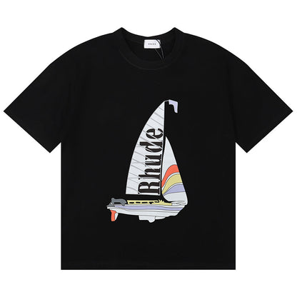 RHUDE Catamaran Champion Cotton T-Shrit RHUDE