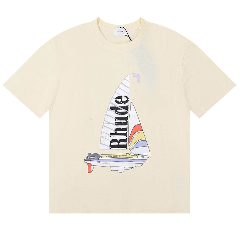 RHUDE Catamaran Champion Cotton T-Shrit RHUDE