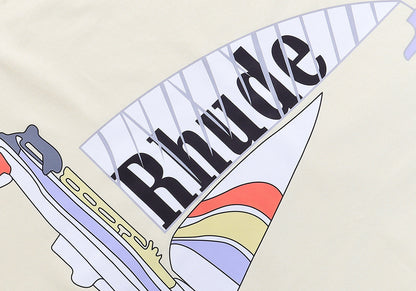 RHUDE Catamaran Champion Cotton T-Shrit RHUDE