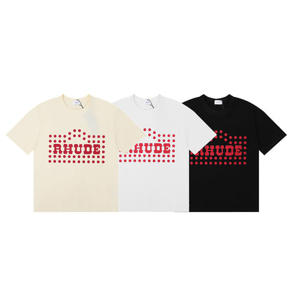 RHUDE FLOCKED BURNOUT T-Shirt RHUDE