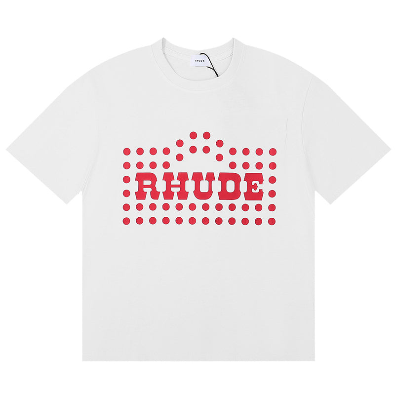 RHUDE FLOCKED BURNOUT T-Shirt RHUDE