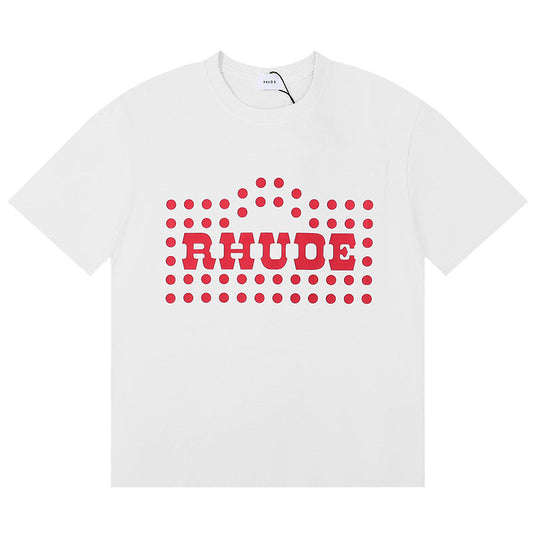 RHUDE FLOCKED BURNOUT T-Shirt RHUDE