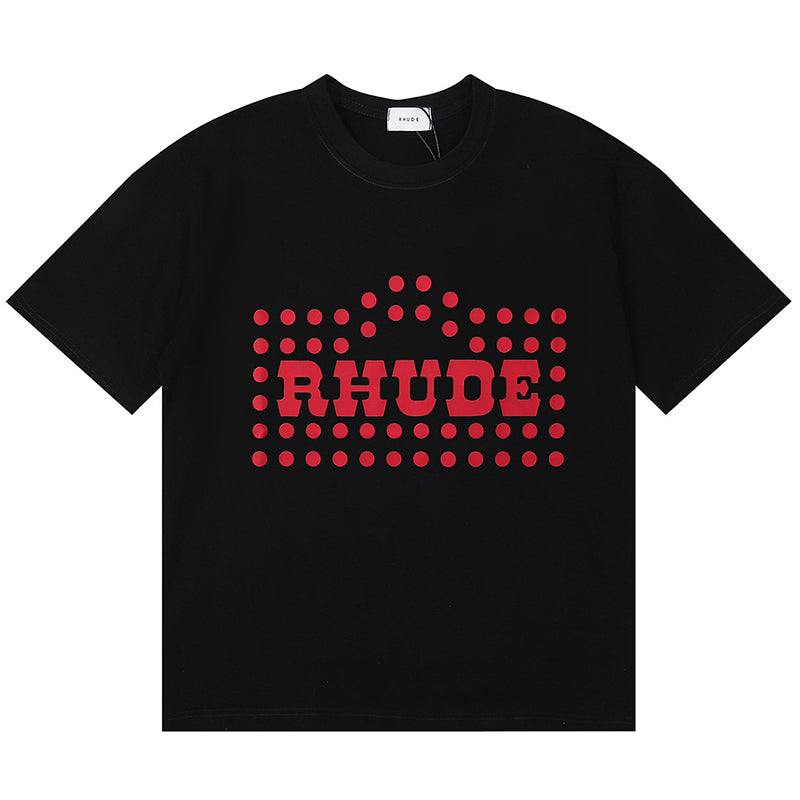 RHUDE FLOCKED BURNOUT T-Shirt RHUDE