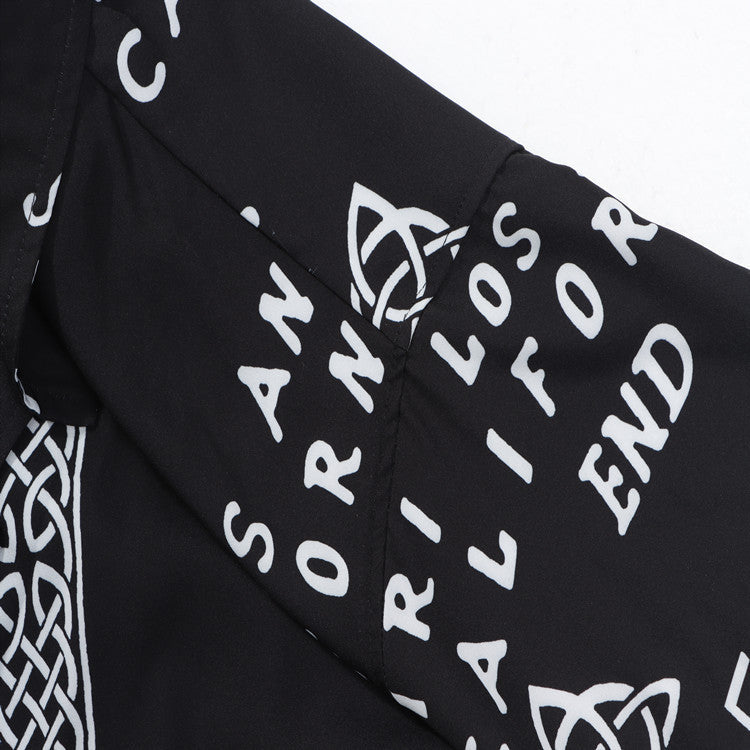 AMIRI Ouija Board Bowling Shirt In Black AMIRI