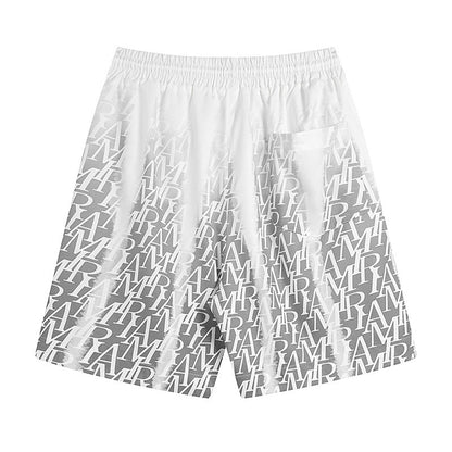 AMIRI logo-print gradient silk shorts AMIRI