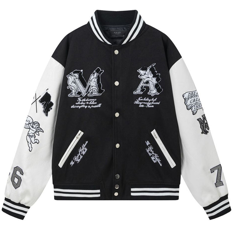 AMIRI Angel Branded Woven Varsity Jacket AMIRI