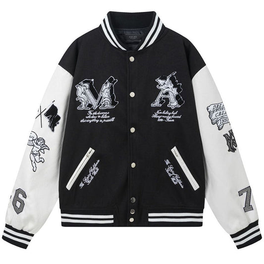 AMIRI Angel Branded Woven Varsity Jacket AMIRI