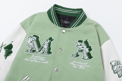 AMIRI Angel Branded Woven Varsity Jacket AMIRI