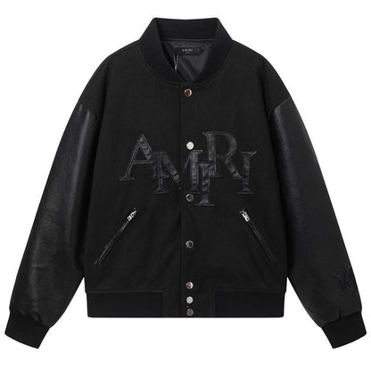 AMlRl Staggered Logo Varsity Jacket AMIRI