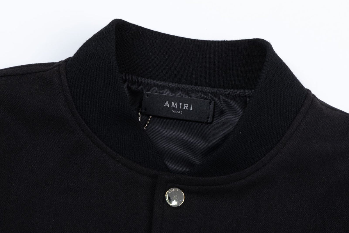 AMlRl Staggered Logo Varsity Jacket AMIRI