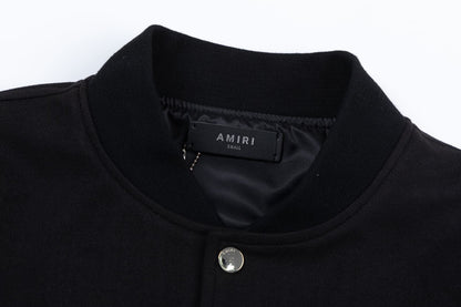 AMlRl Staggered Logo Varsity Jacket AMIRI