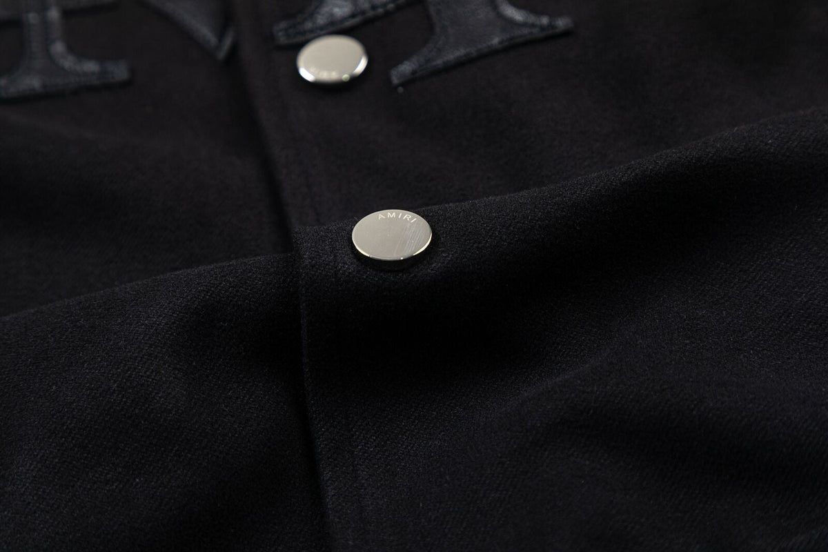 AMlRl Staggered Logo Varsity Jacket AMIRI