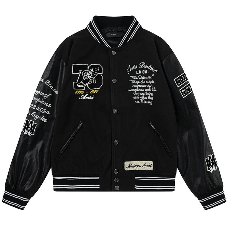 AMlRl appliqué-logo Varsity Jackets AMIRI