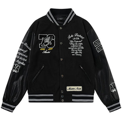 AMlRl appliqué-logo Varsity Jackets AMIRI