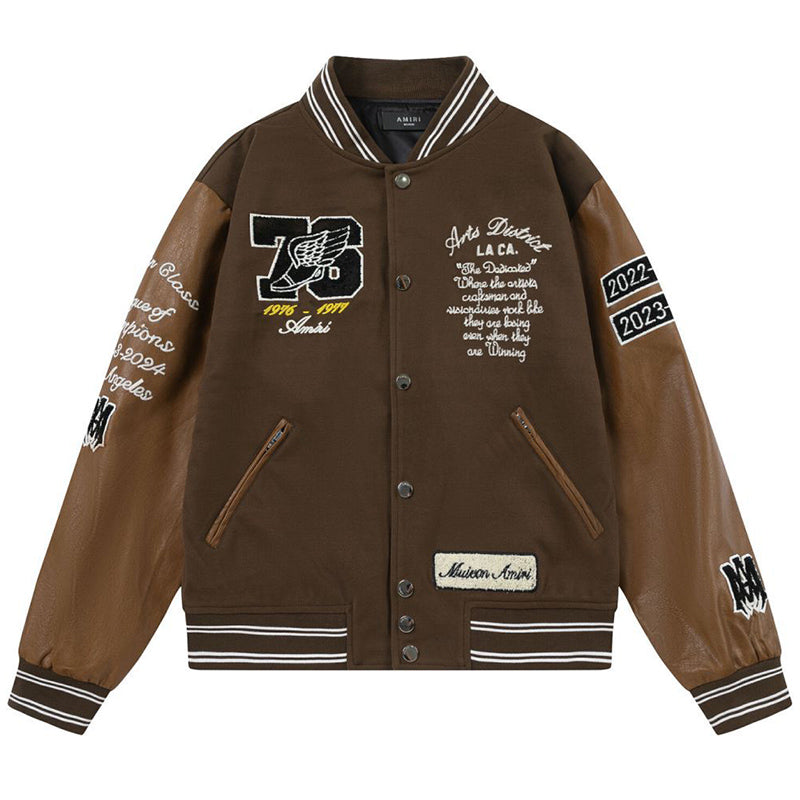 AMlRl appliqué-logo Varsity Jackets AMIRI