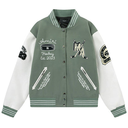 AMlRl appliqué-logo Varsity Jackets AMIRI