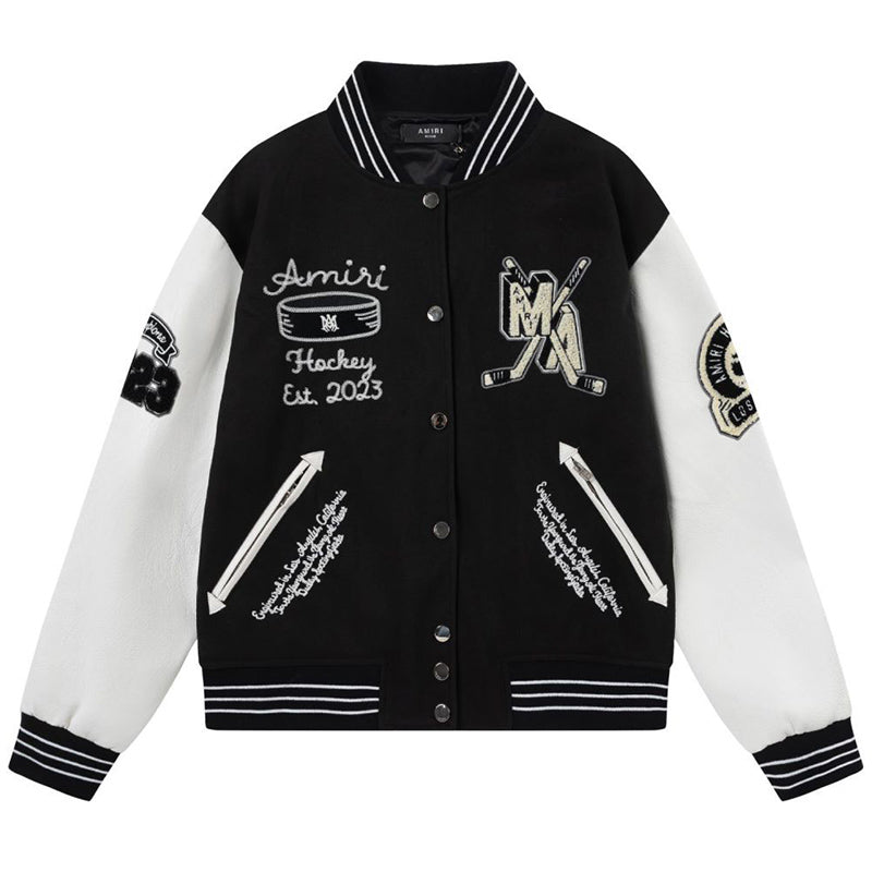 AMlRl appliqué-logo Varsity Jackets AMIRI