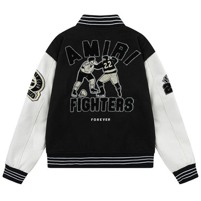 AMlRl appliqué-logo Varsity Jackets AMIRI