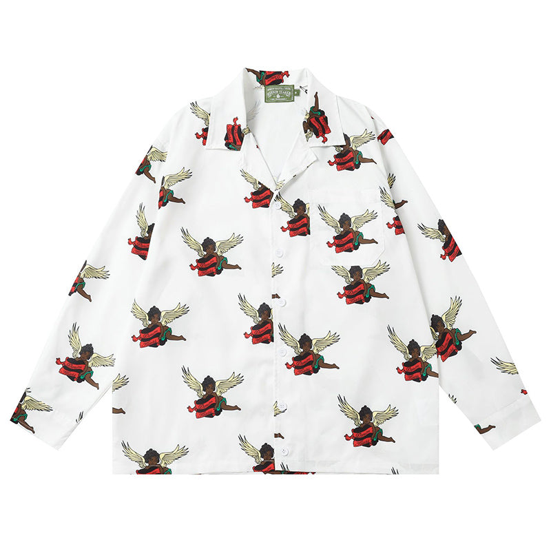 Denim Tears Cartoon Print Long-sleeved Shirt DENIM TEARS