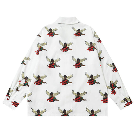 Denim Tears Cartoon Print Long-sleeved Shirt DENIM TEARS