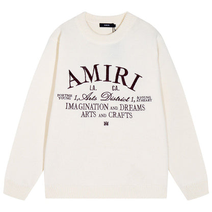 AMlRl Distressed Arts District Cotton  Sweaters AMIRI