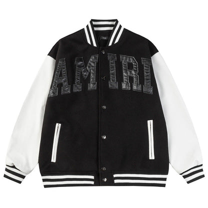 AMIRI Logo-Appliquéd Leather Bomber Jacket AMIRI