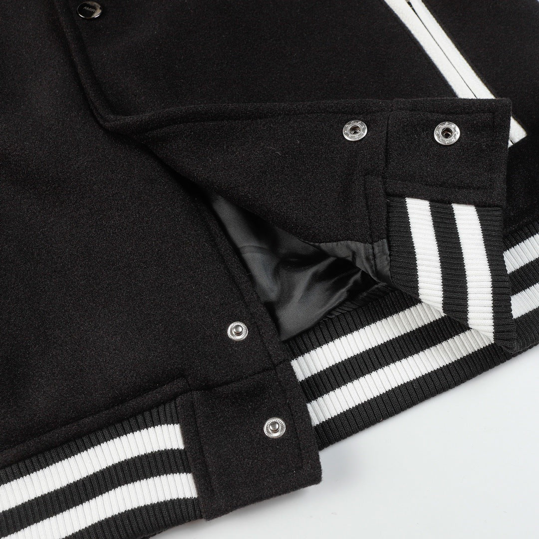 AMIRI Logo-Appliquéd Leather Bomber Jacket AMIRI