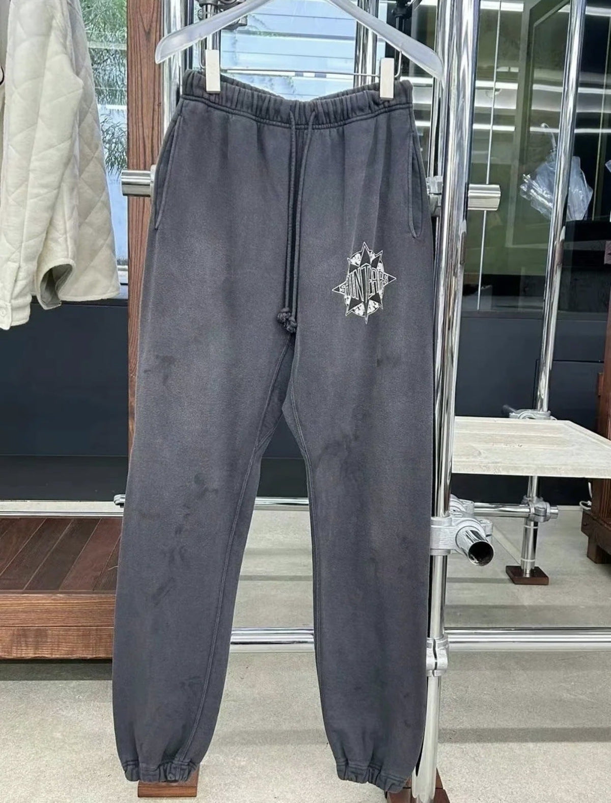 SAINT MICHAEL Denim Tears Logo-Print Cotton-Jersey Sweatpants SAINT MICHAEL